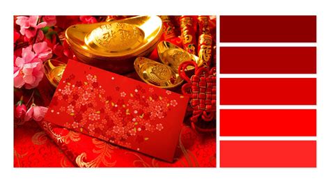 web design color palette red chinese  year card chinese