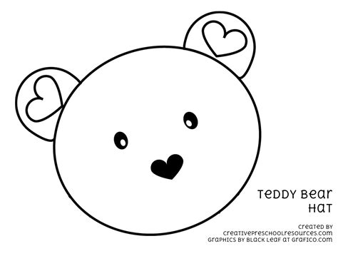 teddy bear face templates clipart