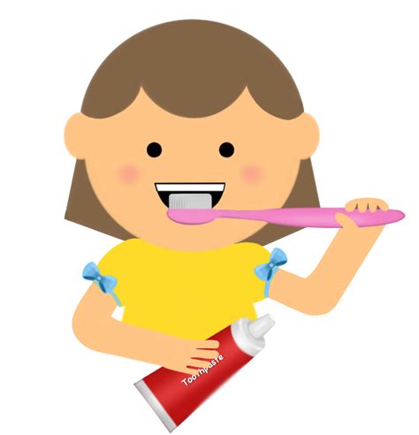 girl brushing teeth clipart    clipartmag