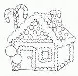 Coloring Print House Gingerbread Pages Online sketch template