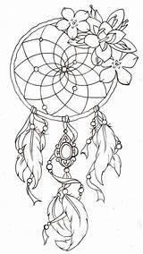 Dream Catcher Coloring Pages Color Print Dreamcatcher Catchers Kids Native Dreamcather American Simple Colour Feathers Make Middle Children Roses Own sketch template
