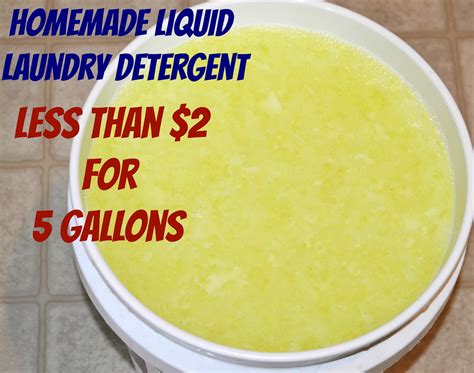 homemade liquid laundry detergent      gallons
