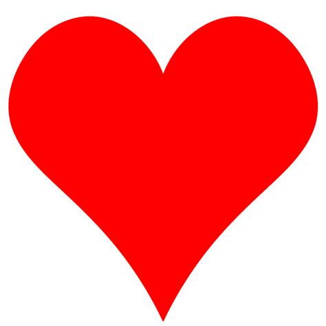 clipart plain red heart shape