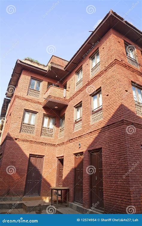 typical nepalese brick house stock photo image  changu typical