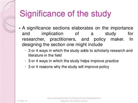 significance   study  research paper study poster