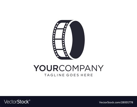 creative film reel  logo designs royalty  vector