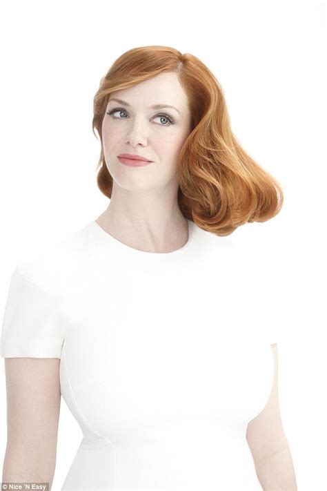 Christina Hendricks Shows Off Her Red Hair In Nice N Easy S New Beauty
