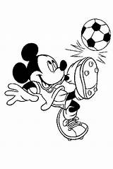 Coloring Mickey Mouse Pages Ball Football Sheets Disney Sports Soccer Discover Printable Popular sketch template