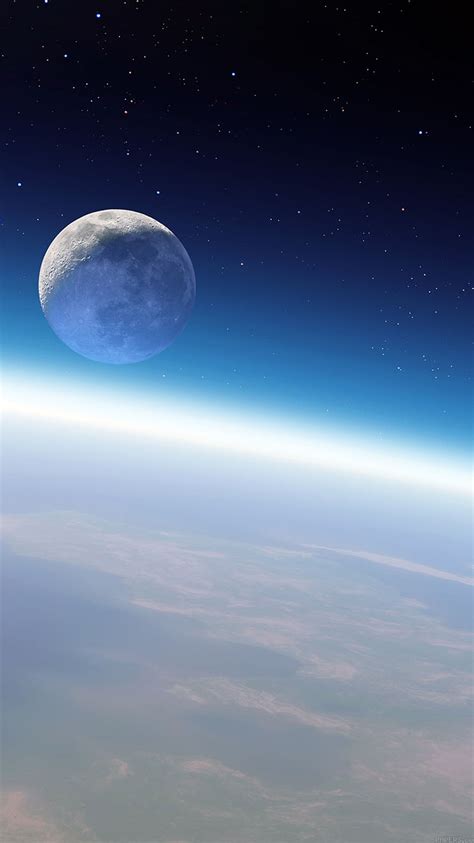 mb wallpaper earth  moon space papersco