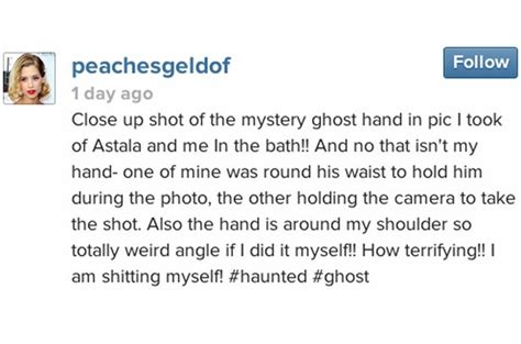 Peaches Geldof Claims Ghostly Hand In Selfie Belongs To
