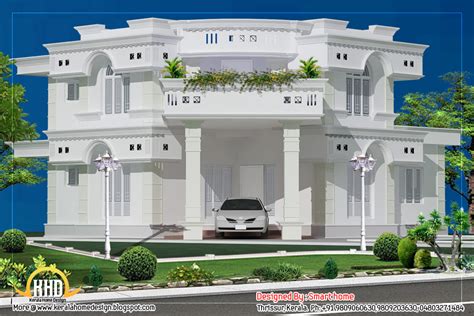 duplex villa elevation design  sq ft kerala home design  floor plans  dream houses