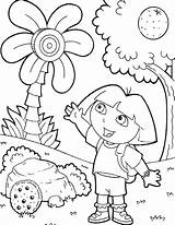 Dora Coloring sketch template