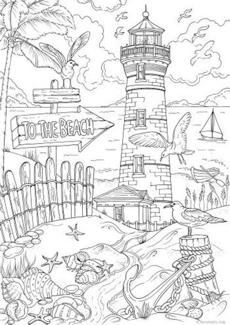 beach printable adult coloring page  favoreads coloring