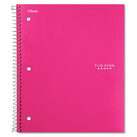 wirebound trend notebook  subject widelegal rule pink cover