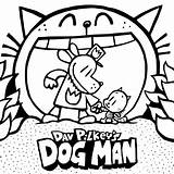 Dog Man Coloring Pages Kids Printable Cat Kid Xcolorings Template sketch template