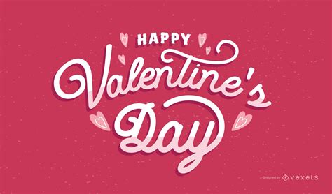 happy valentines day lettering vector