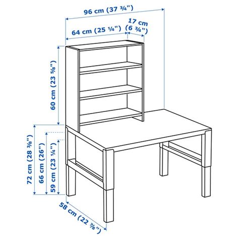 PÅhl Escritorio Con Estante Blanco Turquesa 96x58 Cm Ikea Chile