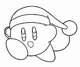 Kirby Coloring Christmas Pages Color Kids sketch template