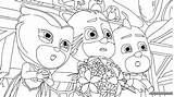 Pj Masks Coloring Mask Pages Color Gang Characters Gekko Dibujos Printable Print Kids Tensed Worried Members Getting Visit Divyajanani Coloringpagesonly sketch template