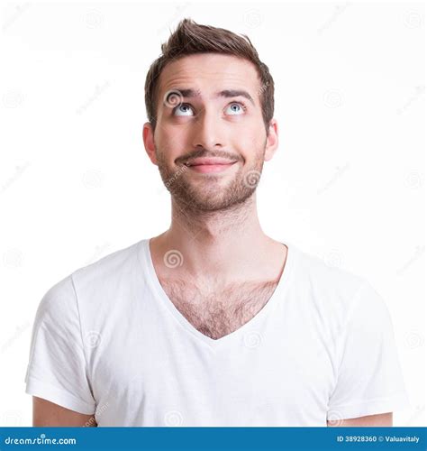portrait  smiling happy young man   stock photo image