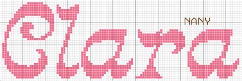 artes nomes em ponto cruz clara