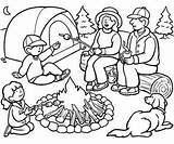 Coloring Pages Summer Camping Choose Board Family Kids sketch template