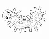 Bacteria Virus sketch template