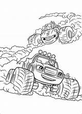 Blaze Stripes Coloring Pages Racing Printable Monster Machines Kids Cartoon A4 Categories sketch template