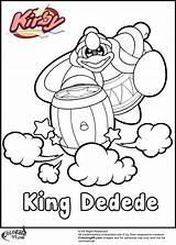 Kirby Coloring Pages King Dedede Games Teamcolors sketch template