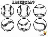 Coloring Ball Sports Boys Kids Baseball Pages Book Printables Base Balls Colouring Bats Easy sketch template