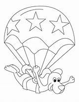 Parachute Coloring Color Pages Toodler Kids Parachutes Popular sketch template