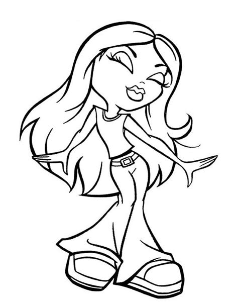 Girl Dance And Closed Her Eyes Coloring Page Coloring Sun