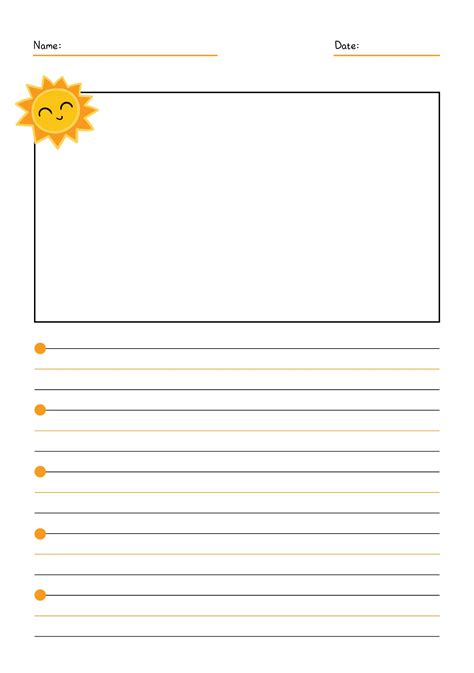 st grade writing paper printable printablee