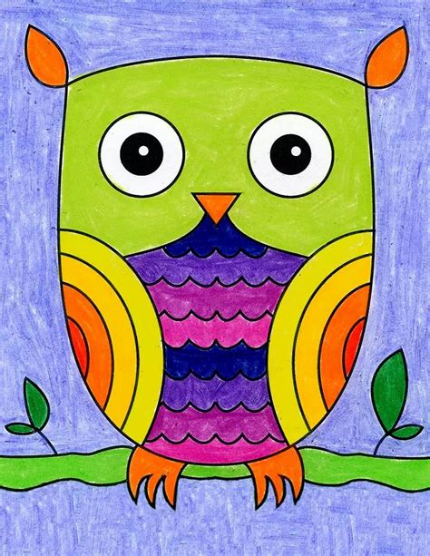 draw  easy owl drawing pictures  kids drawing lessons