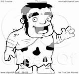 Caveman Stalky Character Cartoon Clipart Coloring Waving Cory Thoman Outlined Vector 2021 sketch template