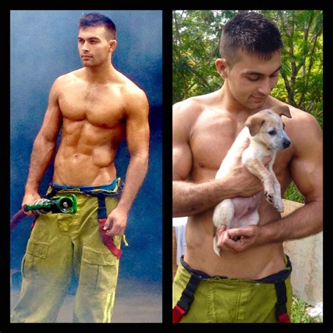 awesome photos of firefighters posing with puppies for a cause