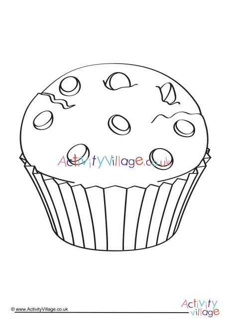 muffin colouring page