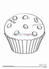 Colouring Muffin Pages Activity Food Village Explore sketch template