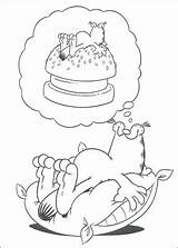 Coloring Pages Hamburger Joseph Dreams Garfield Getdrawings Template Dog Hot sketch template