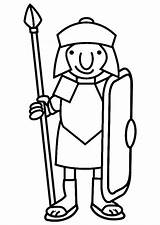 Roman Soldier Coloring Drawing Cartoon Pages Sheets Edupics Ancient sketch template