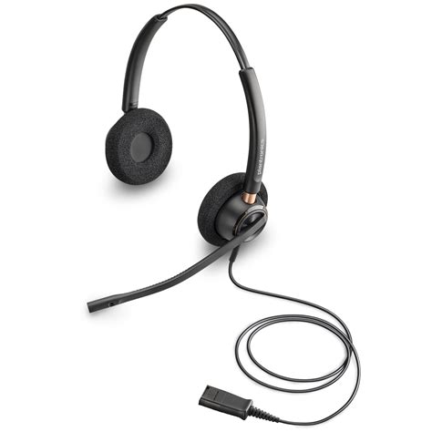 poly encorepro  stereo noise cancelling quick disconnect headset