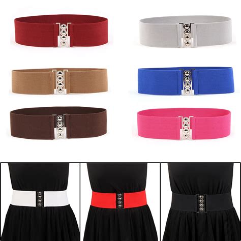 2019 fashion 9 colors belts for women vintage elastic waistband stretch