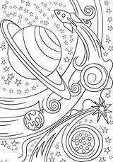 Coloring Space Pages Rocket Planets Outer Supercoloring Via sketch template