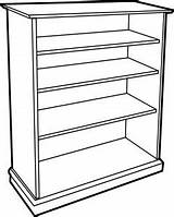 Bookcase Bookshelves sketch template