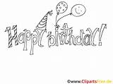 Geburtstag Verjaardag Gelukkige Clipartsfree Coloringpagesfree sketch template