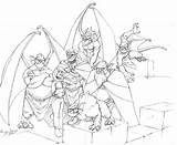 Gargoyles Gargoyle Disney sketch template