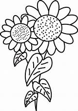Sunflower Coloring Pages Printable Sunflowers Van Print Colouring Clipart Sun Color Gogh Clip Bouquet Flowers Library Drawing Fancy Online Getdrawings sketch template