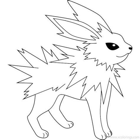 jolteon  pokemon coloring pages xcoloringscom