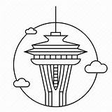 Seattle Icon Coloring Pages Philadelphia Icons Seahawks Logo Eagles Microsoft Tower Usa Amazon City Getdrawings Printable sketch template