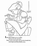 Coloring Nursery Miss Little Rhymes Muffet Pages Goose Mother Rhyme Kids Sheets Bluebonkers Clipart Preschool Printable Color Below Other Getcolorings sketch template